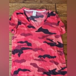 Pink Victoria's Secret Camo T-shirt